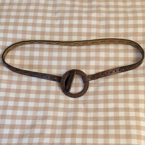 Brown Leather Women's Belt